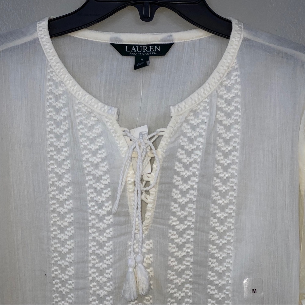 Lauren Ralph Lauren‎ Peasant Blouse Bohemian Medium 12